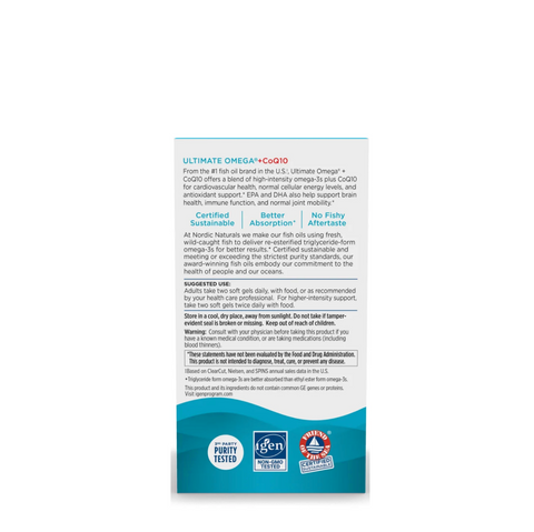 Ultimate Omega +CoQ10 1280mg Omega 3 + 100mg CoQ10⎜Nordic