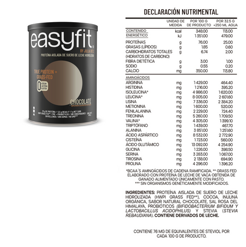 Proteína Premium GRASS-FED - Chocolate ⎜easyfit
