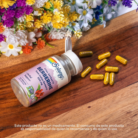 Berberina 500mg 60 Cápsulas veganas ⎜ Solaray