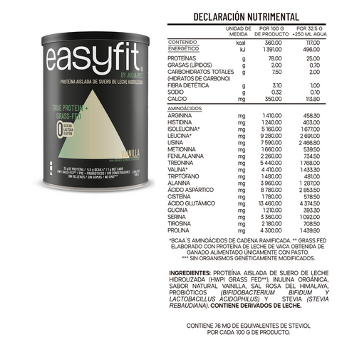 Proteína Premium GRASS-FED - Vainilla ⎜easyfit